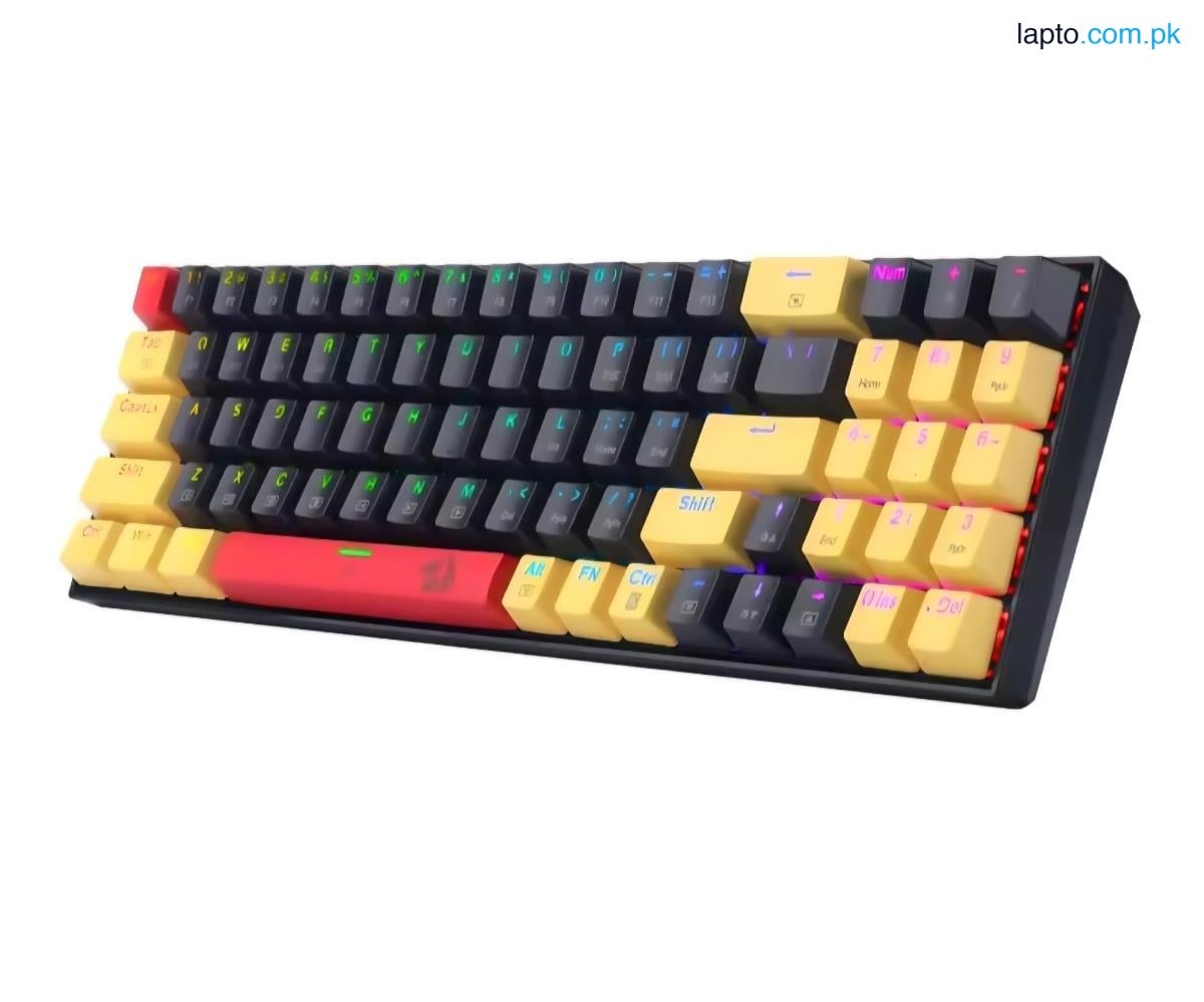 Redragon K688 RGB Mechanical Gaming Keyboard – 78 Keys, Hot-Swappable , Blue Switches Compact Ergonomic Design RGB modes , Red & blue switches , anti-dust design,