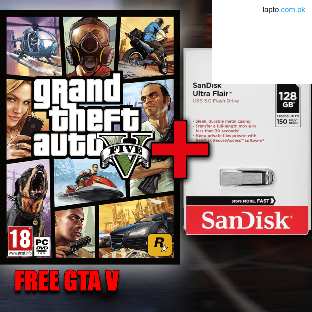 “GTA V Offline Full Modded Game PC Game on 320GB HHD LAPTOP | High Graphics | Plug & Play | Fast Delivery”