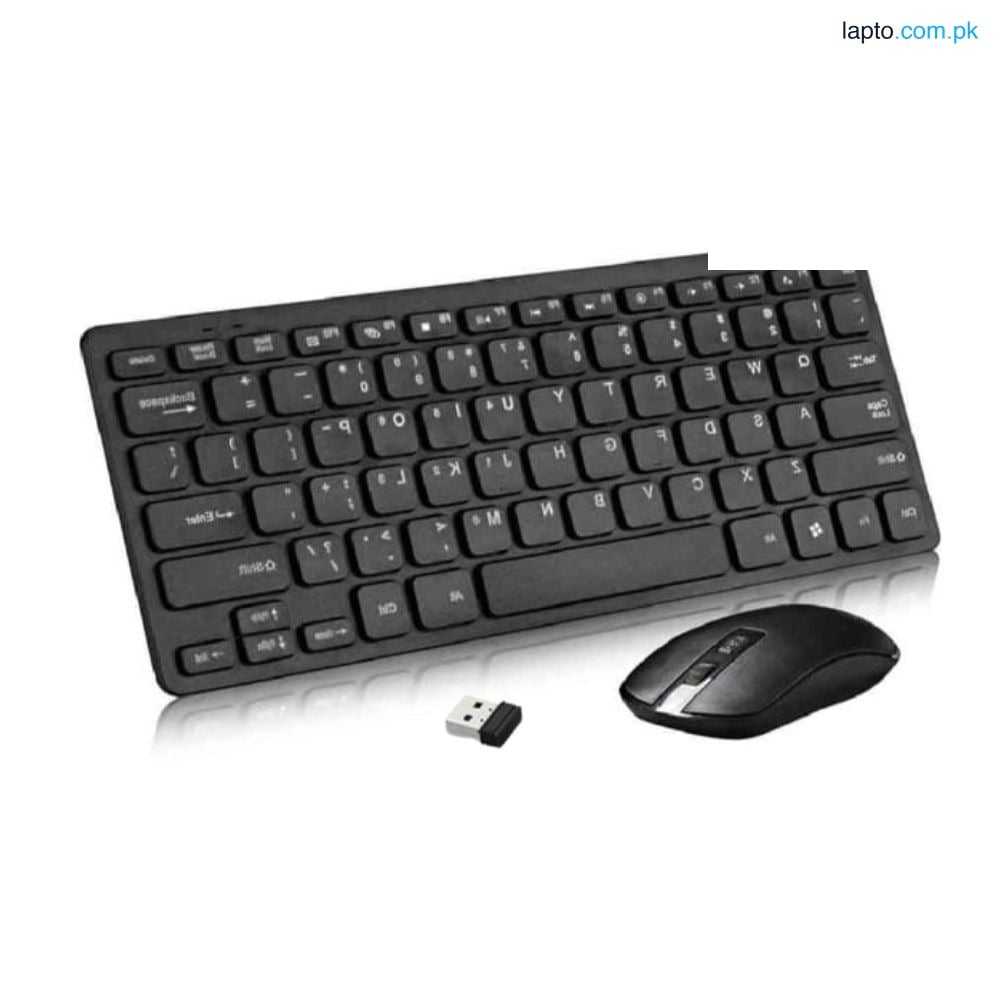 Mini Wireless Keyboard and Mouse Combo, Slim and Portable Design with Silent Keys, Multi-Device Compatibility for PC, Laptop, Notebook, and Smart LED TV