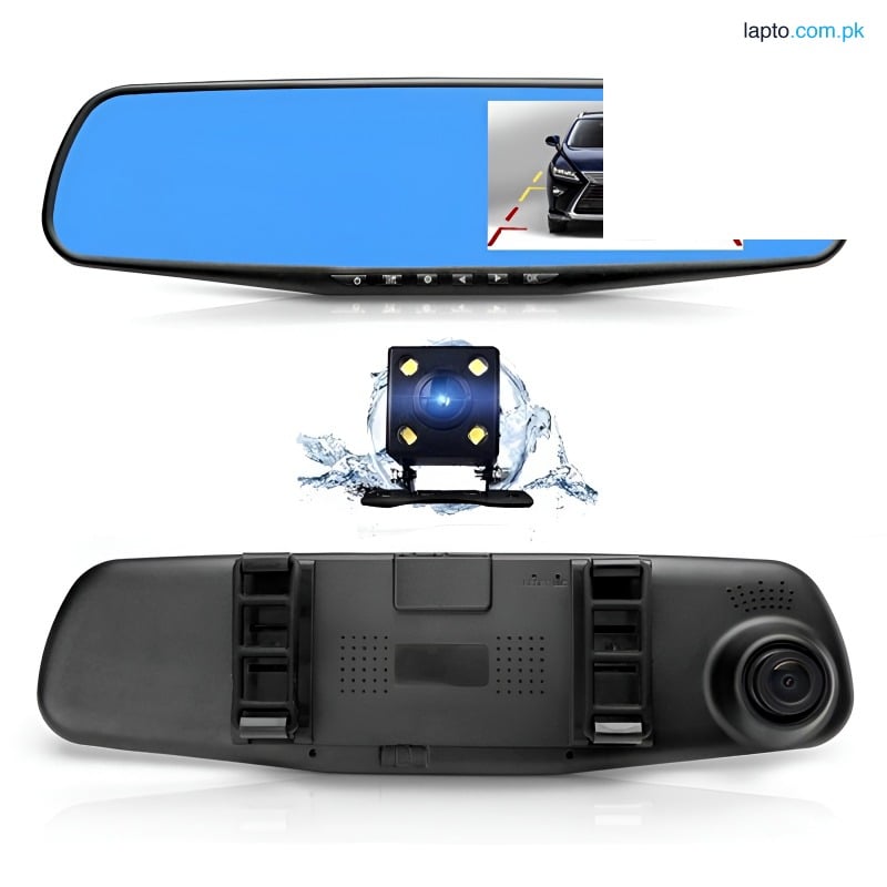 Full HD 1080P Dual Mirror Camera With 4.5″ TFT LCD Crystal-Clear Recording Vehicle Blackbox DVR