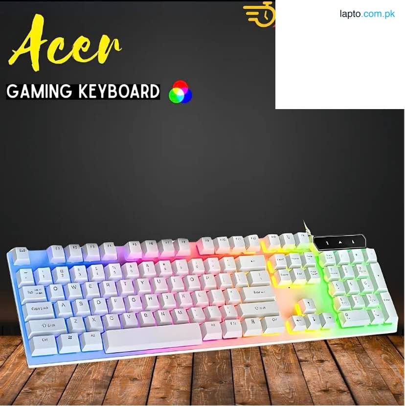 Gaming RGB Keyboard | Mechanical Feel | LED Backlight | USB Wired | Ergonomic Design for PC & Laptop