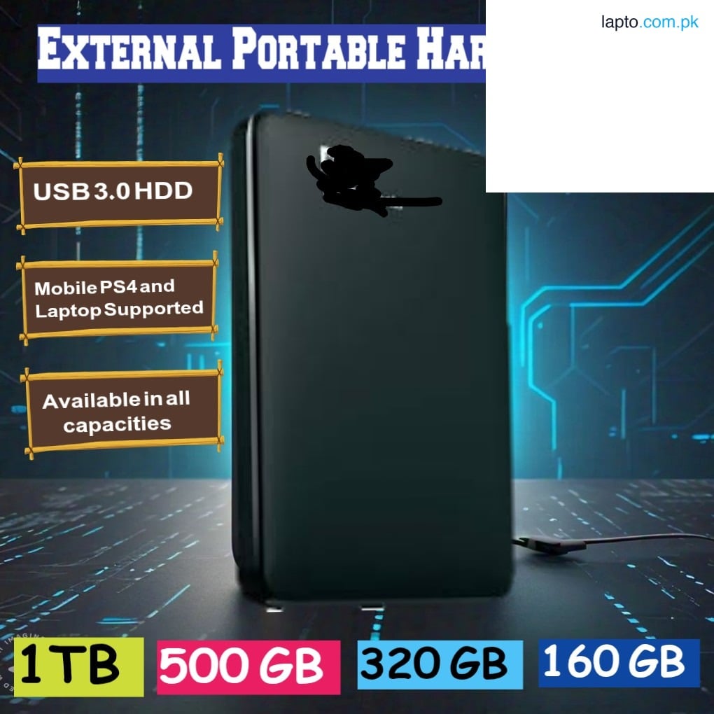 USB 3.0 External portable hard drive for laptop, Mobile and ps4 1tb, 750gb, 500gb, 320gb, 250gb, 160gb, 80gb,