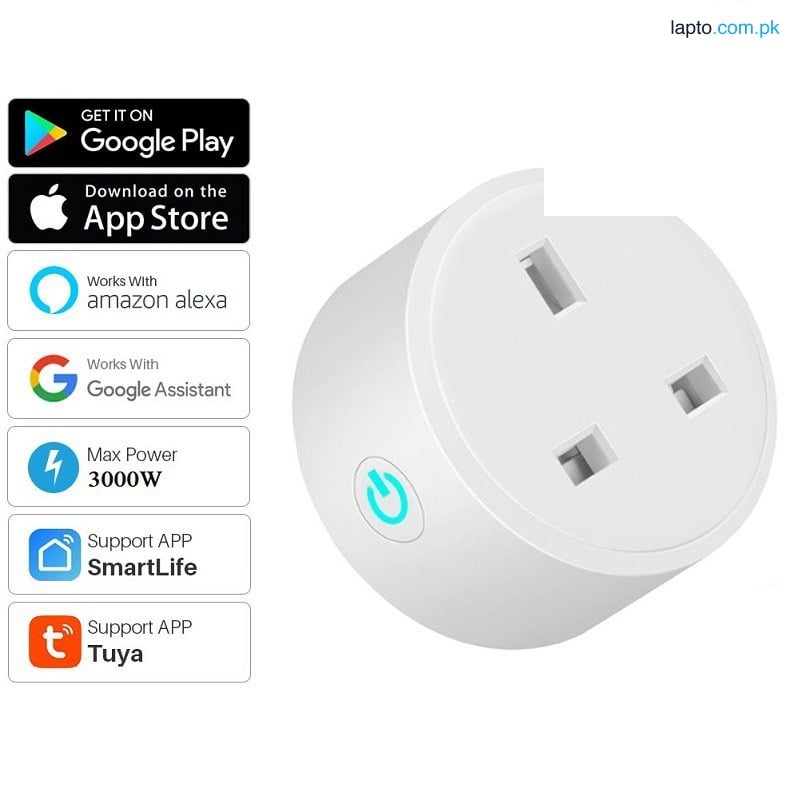 Tuya smart Socket 16A Tuya Smart Wifi plug With Power Monitor, Home Automation