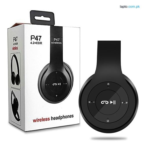 P47 Wireless Bluetooth Over-Ear Headphones | HD Stereo Sound & Foldable Design Comfort-Fit P47 Wireless Headphones | Universal Bluetooth Headset for All Devices