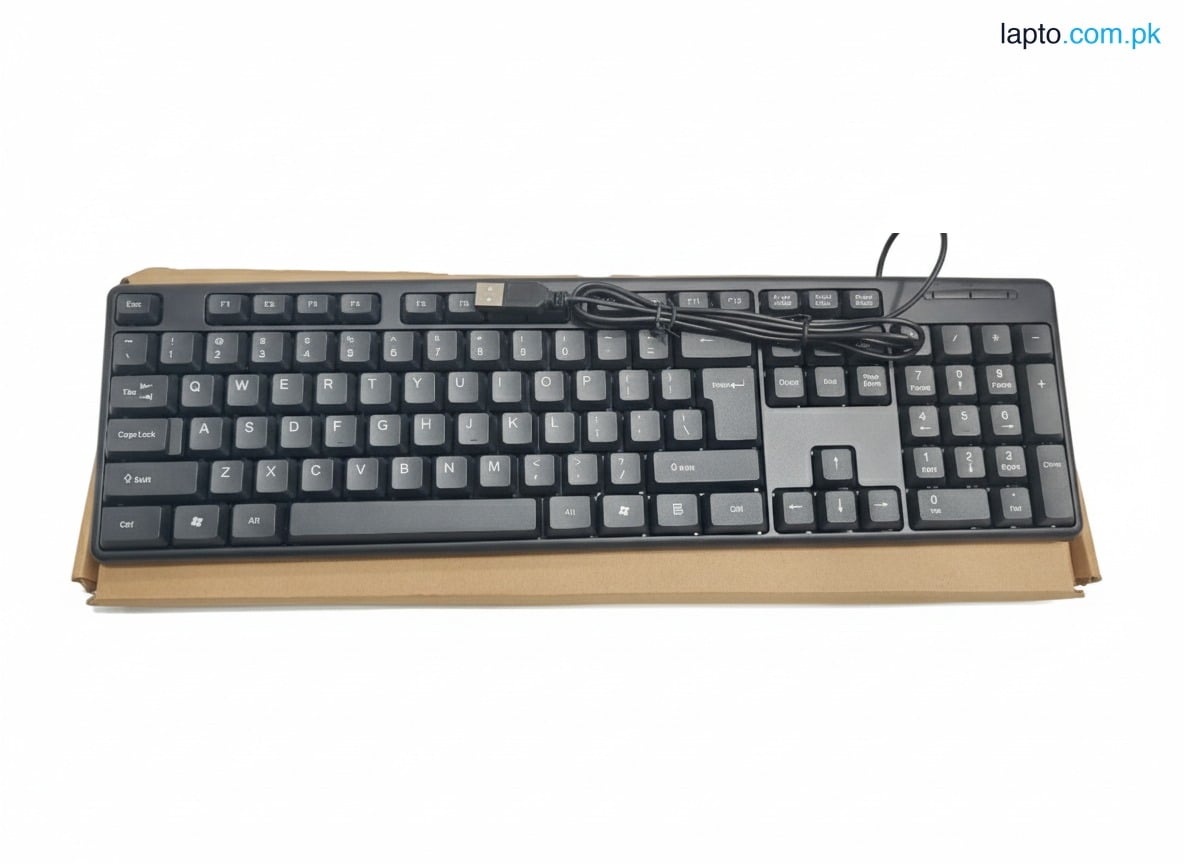 USB Wired Keyboard / Simple Desktop Keyboard / Standard Full Size Keyboard with Numeric Keypad for PC Laptop Computer Office Typing