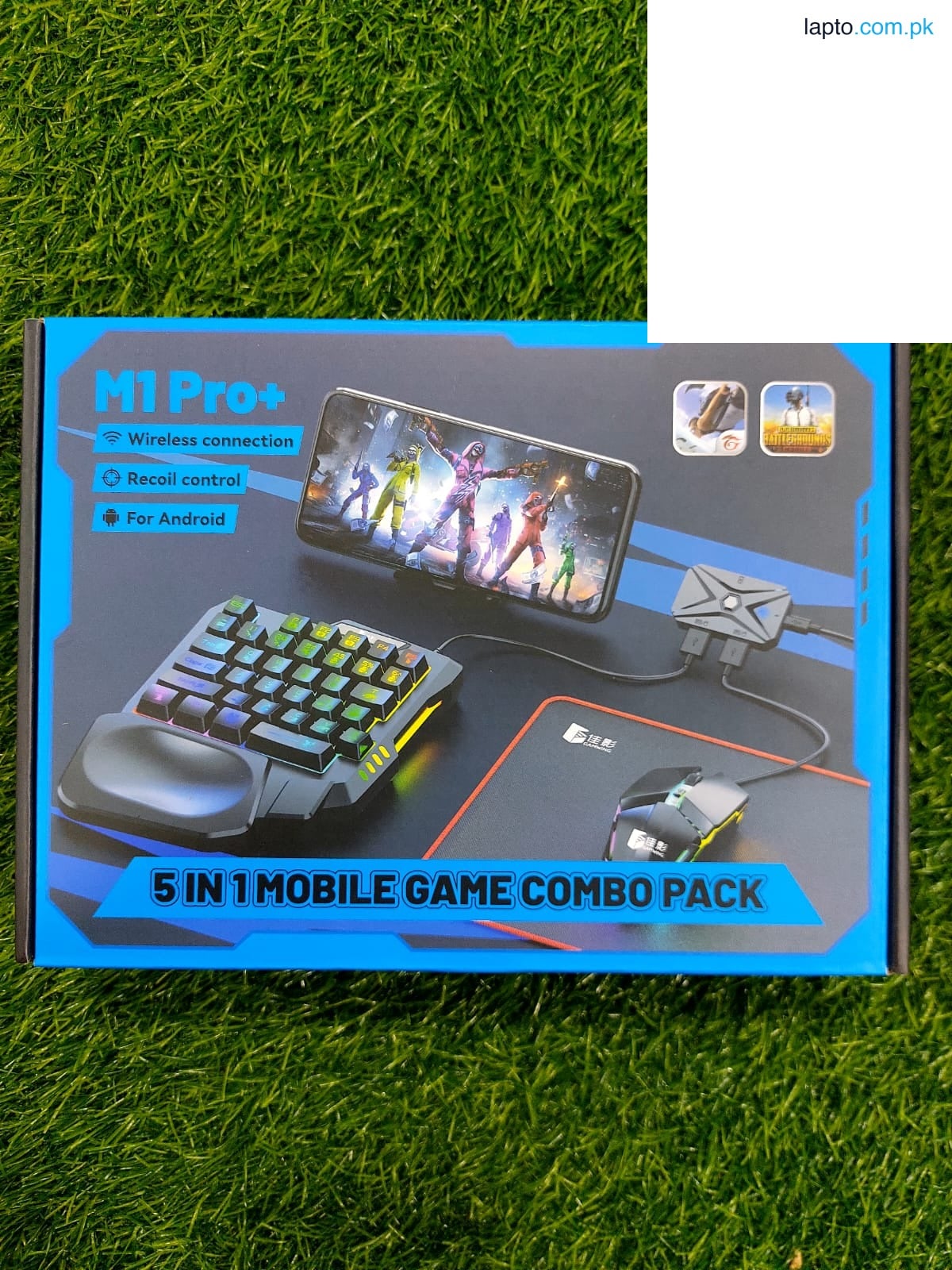 5 IN 1 Mobile Game Combo Pack /Gaming Converter/Wired Gaming Keypad Ergonomic One-headed PUBG / shooting games with wire (Only for Android User)