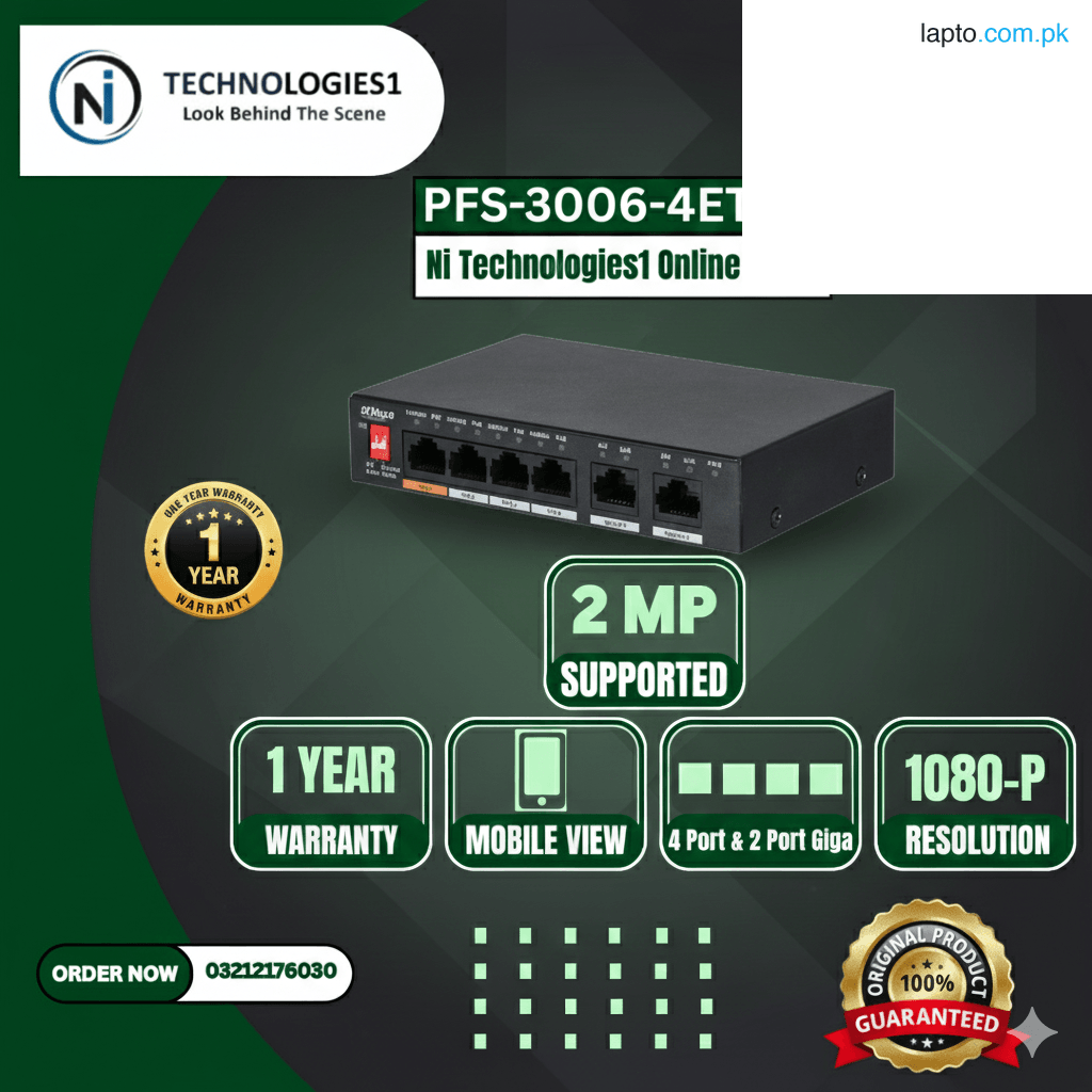 Dahua PFS-3006-4ET-36 | 4-Port PoE Switch | 2MP IP Camera Supported | CCTV Network Solution