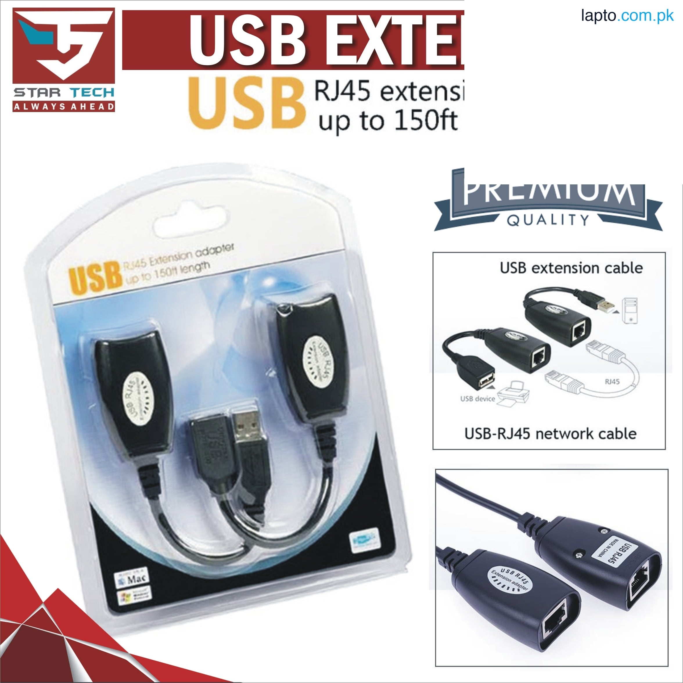 150ft USB RJ45 Network Extender Cable for Keyboard Mouse Webcam Printer | The Hope Store