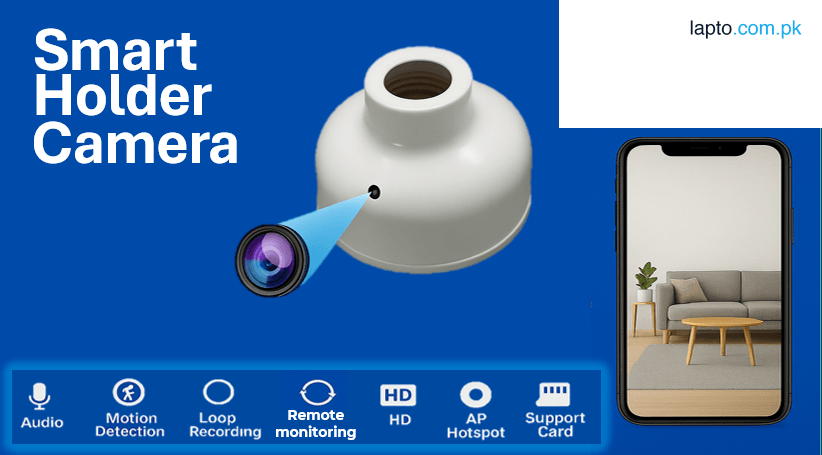 4K Holder Security Camera | Smart Digital Holder Camera for Home & Office | Ultra HD Indoor Surveillance Device with Motion Detection & Loop Recording | TF Card Supported (32GB/64GB/128 – Not Included)