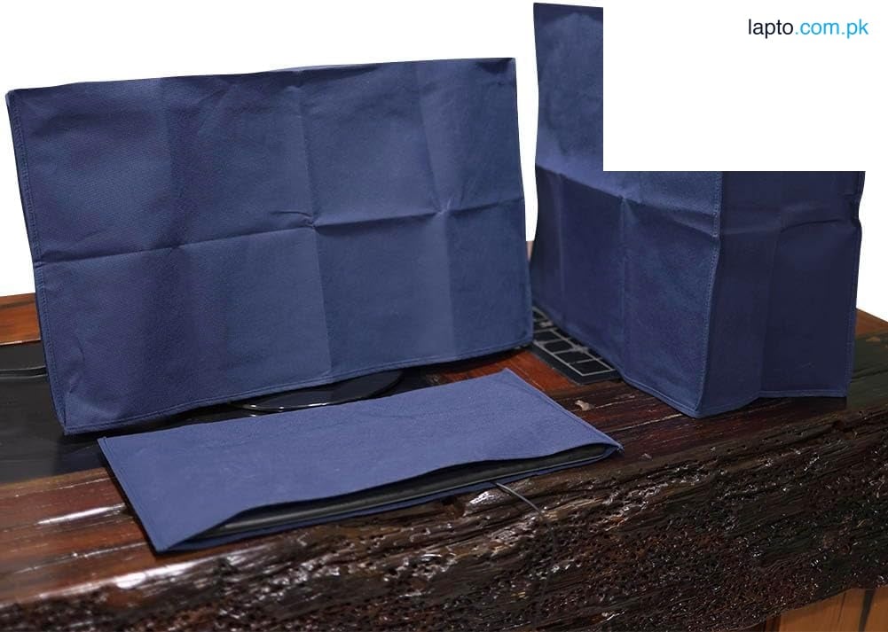 3-Piece Laptop/PC Screen and Case Dust Cover Set, Anti-Dust, Dust-Proof, Universal Fit, New - Black