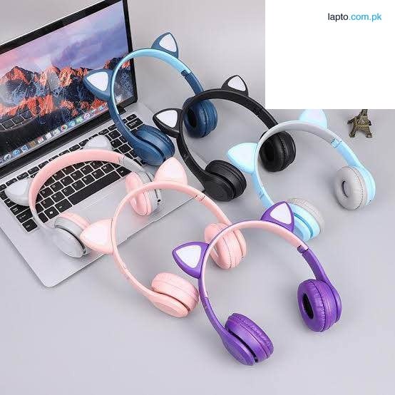 P47M Cat / STN-28 / M30 Cat Ear Wireless Bluetooth Headphone | LED Light Up Foldable Stereo Headset | Wireless Headphones for Mobile, PC & Laptop