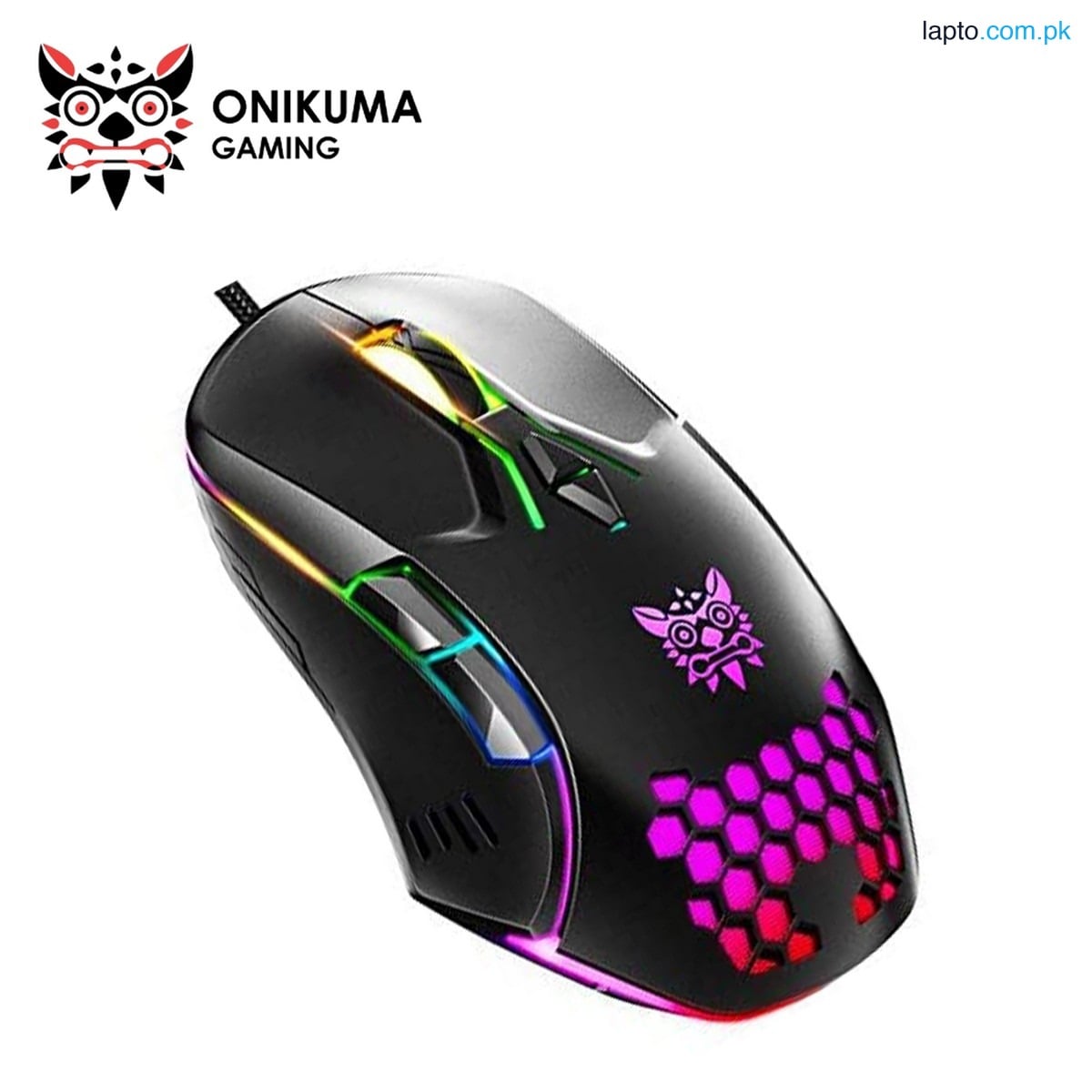 ONIKUMA CW902 Professional RGB Gaming Mouse With 7 Programmable Buttons 6400 DPI Optical Ergonomic Mice for PC Laptop Computer