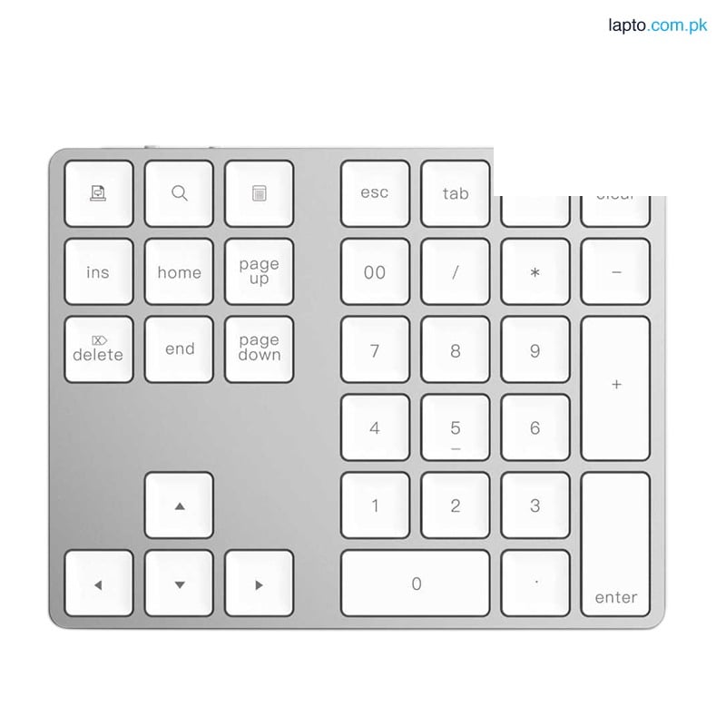 Bluetooth 3.0 Wireless Numeric Keypad 34 Keys Digital Keyboard for Accounting Teller Windows IOS Mac OS Android PC Tablet Laptop (White)