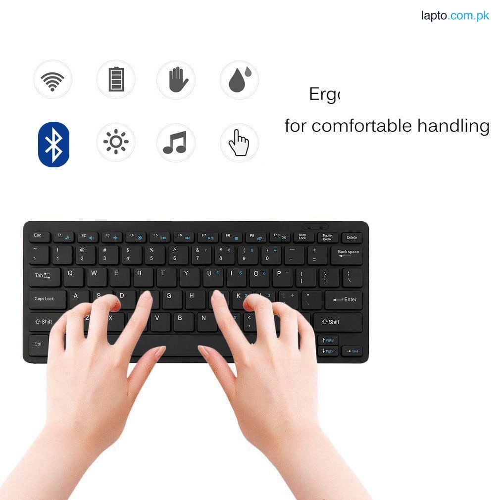 JEDEL WS4100 Sleek Black Portable Wireless Bluetooth Keyboard - Keyboard - Jedel Keyboard - WS4100 Keyboard - Portable Keyboard