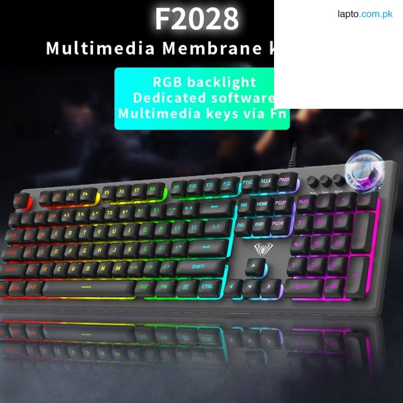 Semi Mechanical Gaming Keyboard with Rainbow LED Backlit Lights Effects, Gaming RGB Keyboard with 3 Effects Wired gaming keybaord for Laptop PC Game for pubg mobile