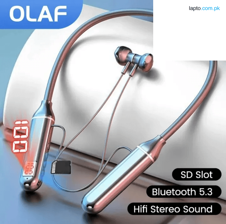 Magnetic Earphones D18 Wireless Neckband – Waterproof Sports Headphones – Bluetooth 5.3 Earbuds with Microphone & SD Card Slot – Compatible with Xiaomi | Blendzii Outleex®