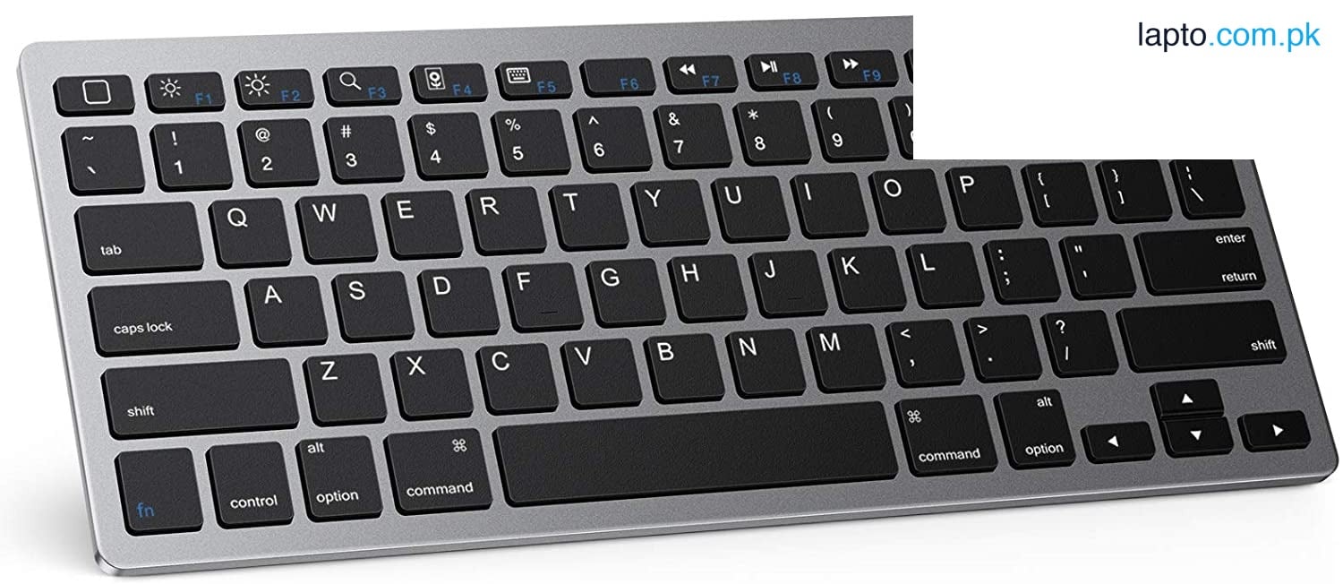Ultra-Slim Bluetooth Keyboard Compatible with All Generation, and More Bluetooth Enabled Devices, Grey