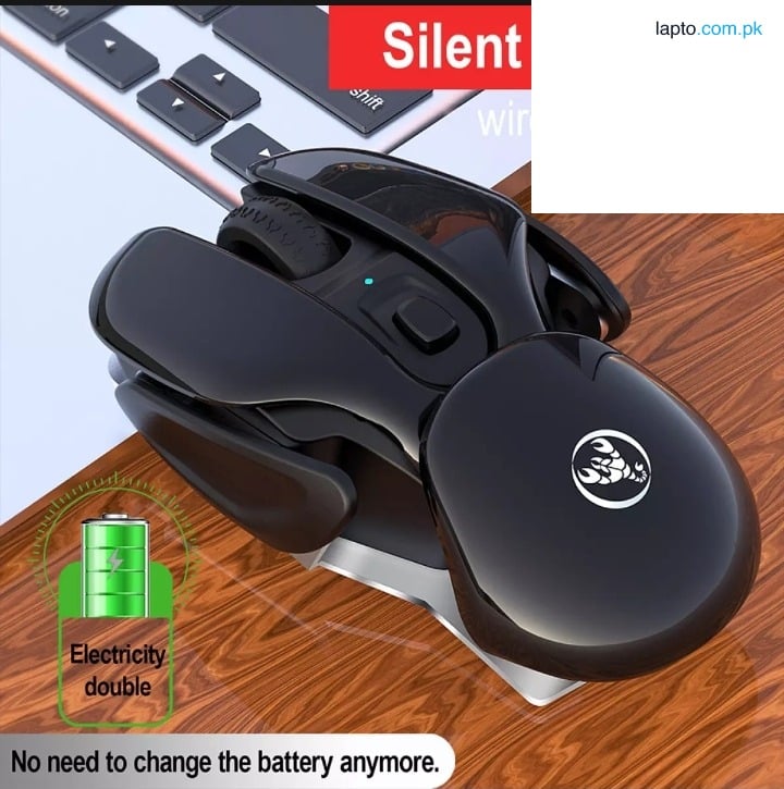 New HXSJ T37 2.4G Wireless Silence Mouse Wireless Mute Optical Mouse with Silent Click Button 3 Adjustable DPI Rechargeable Mouse for Computer PC Laptop