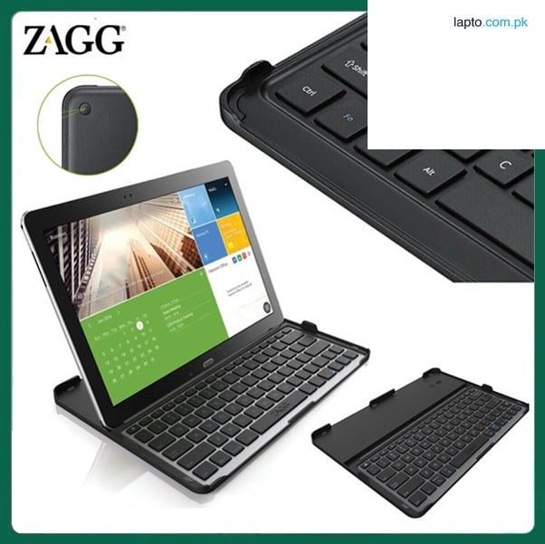 ZAGG Wireless Keyboard Cover-Fit Case Ultra-Slim Compatible with iPhone and Other Bluetooth Enabled Devices Backlit Bluetooth Keyboard Laptop-Style Keys Lightweight Design, Durable Case with Built-In Stand – Multiple-Device Pairing