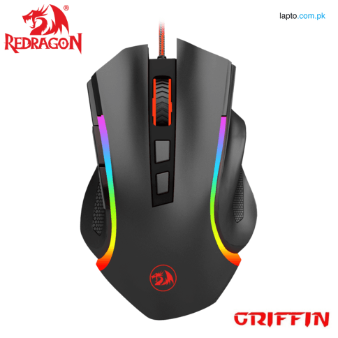 Redragon M607 Griffin RGB USB MMO Gaming Mouse 8 buttons 7200 DPI Ergonomic Design Programmable
