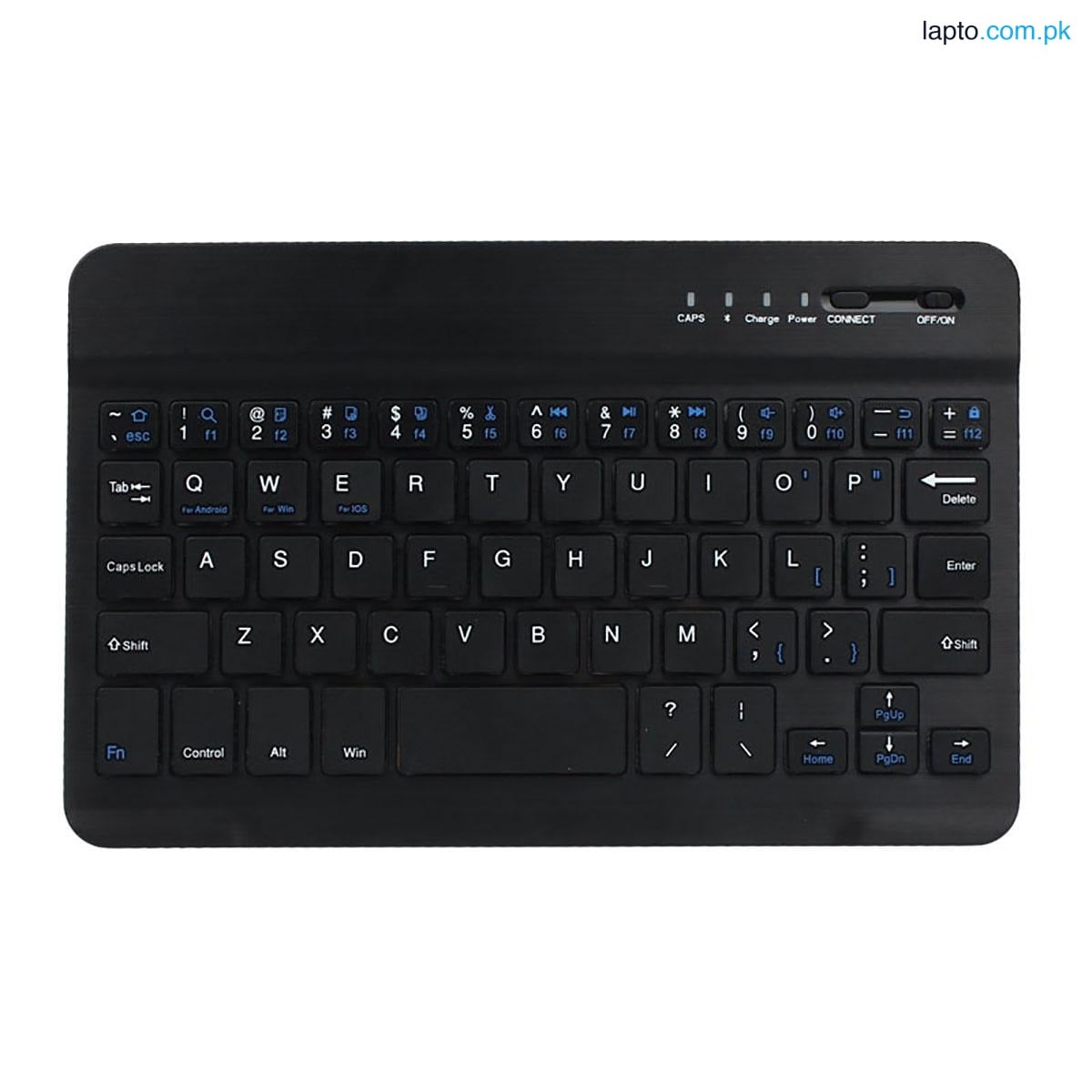 Ultra Slim Aluminum 59 Keys Wireless Bluetooth Keyboard - Black