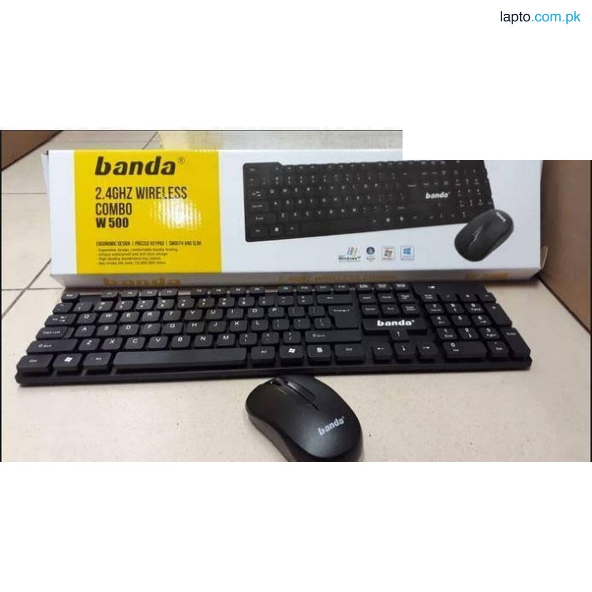 W500 Banda 2.4 GHz Wireless Combo Keyboard Mouse