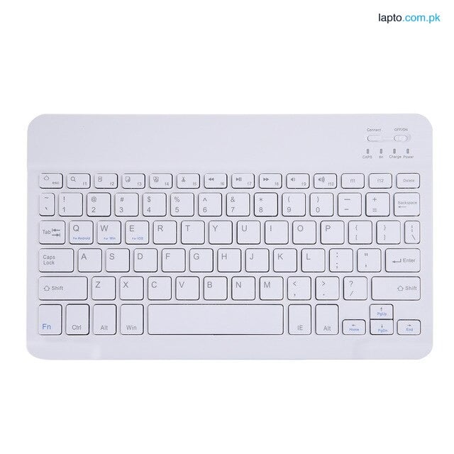 portable wireless bluetooth keyboard 9 inch for tablet laptop smartphone support andriod system phone universal (white)
