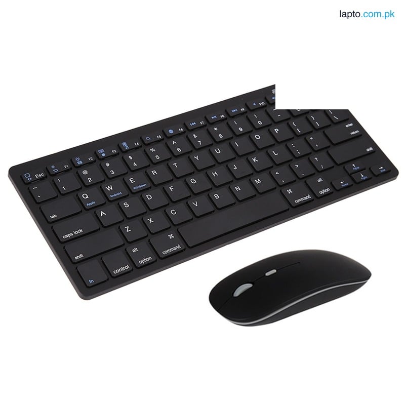 for Android Apple System Smart Phone Tablet PC Universal Mini Ultra-Thin Wireless Keyboard Mouse Set Black