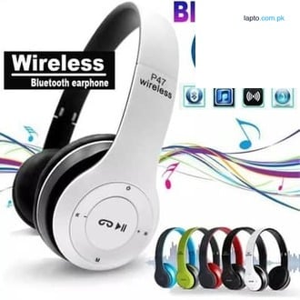 Wireless Headphones, P47 Bluetooth Foldable Headset with Microphone Support FM Radio TF for PC TV Smart Phones & Tablets Etc