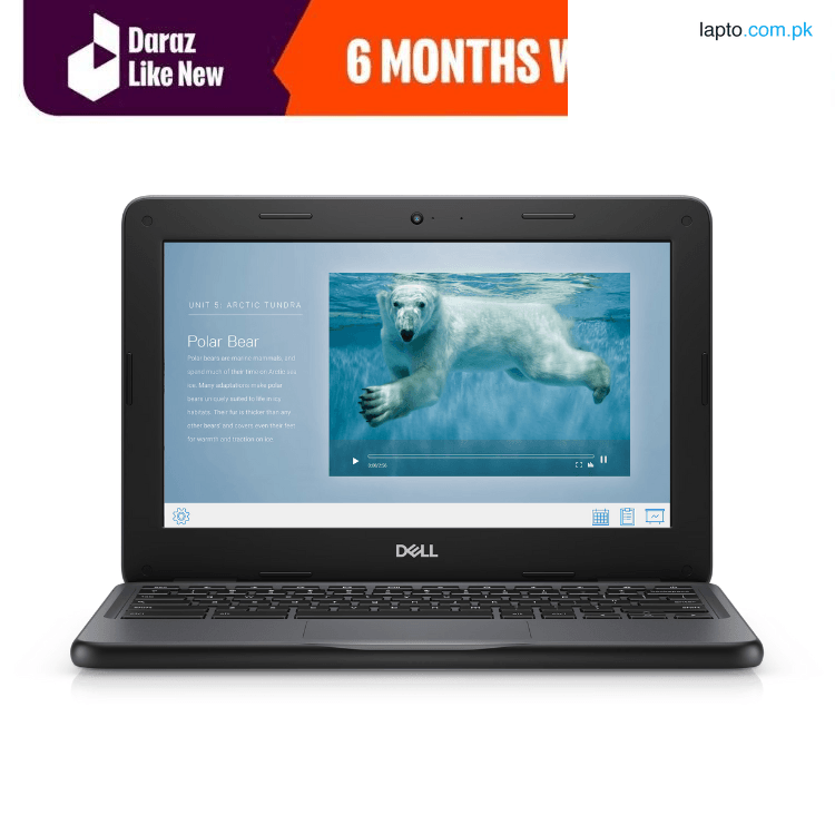 Dell Chromebook 3100 Touch Screen | 32GB Storage | 4GB RAM | ‎Intel Celeron 1.60GHz | 11.6 Inch Display | Playstore 2027 UPDATE Chromebook Daraz Like New Laptops