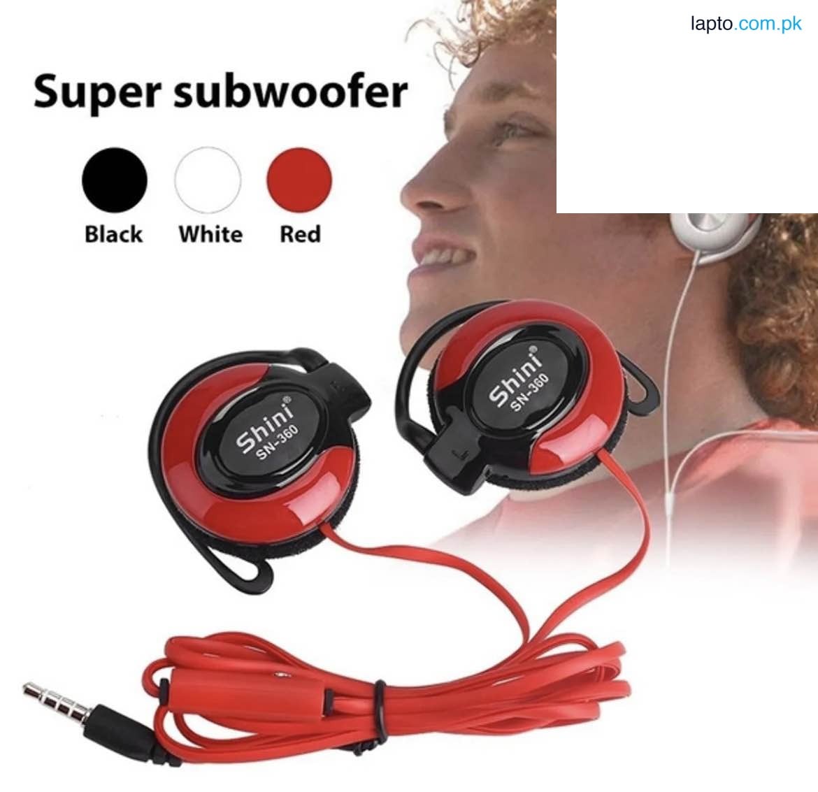 Ear Phone 3.5mm Headset Ear Hook Super Bass Earphone Handfree Hnadsfree With Mic For Mp3 Player Computer Mobile Telephone Earphone Wireless Blhutooth with Mic For PUG