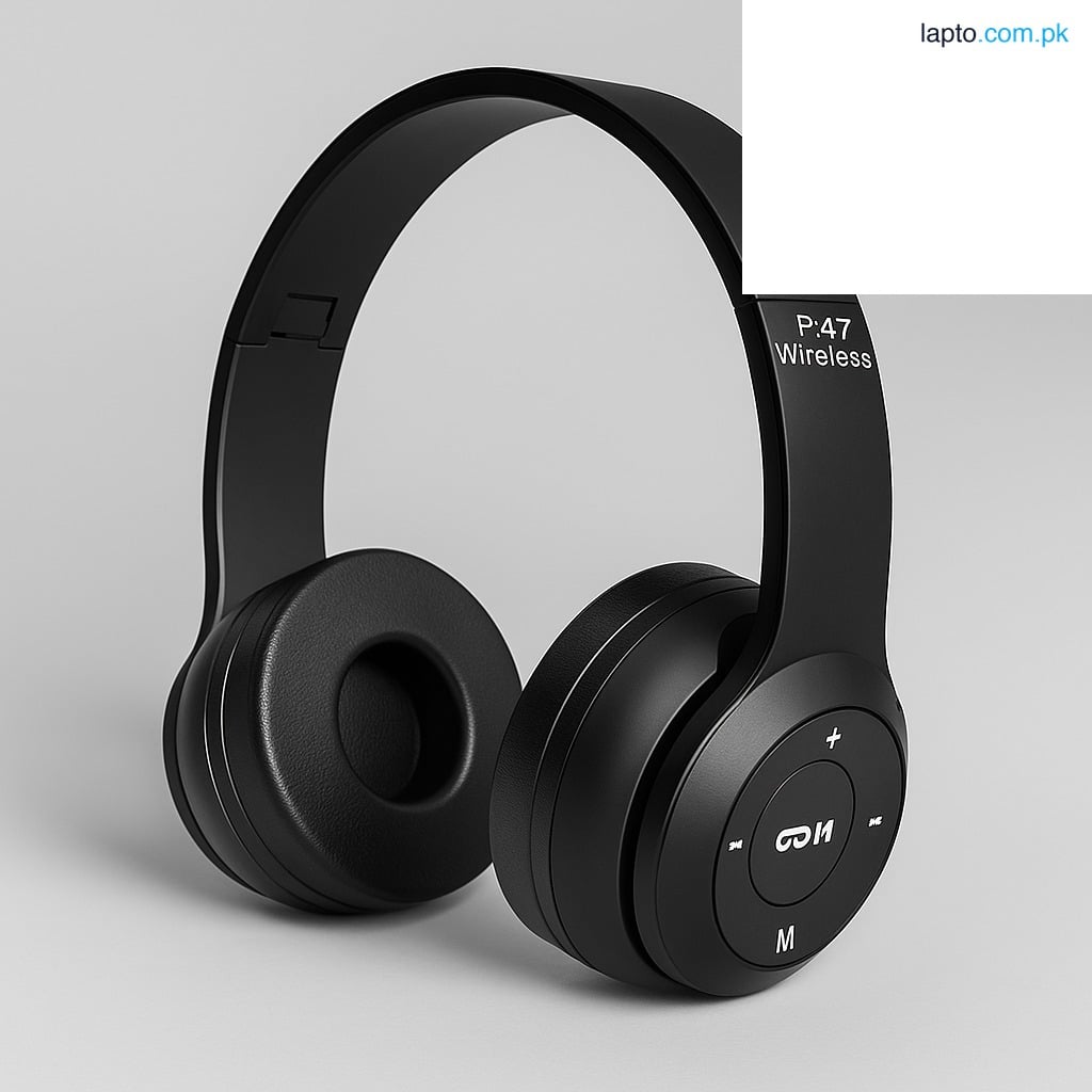 Original P47 wireless headset is a Bluetooth foldable on-ear headphone with wireless earbuds that are invisible, incredibly small, and handfree for all cell phones.