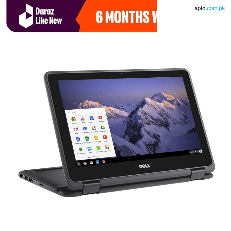 Dell Chromebook 3189 | Touch Screen | 32GB Storage | 4GB RAM | 360 Rotatable | 11.6″ HD Display | Playstore Supported | - Daraz Like New Laptops