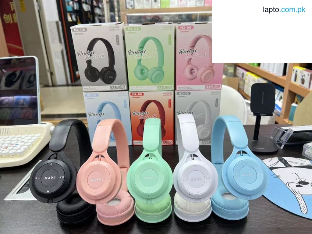 MZ-08 Wireless Bluetooth Different STEREO HEADPHONES, Wireless Version 5.0 With Long Battery