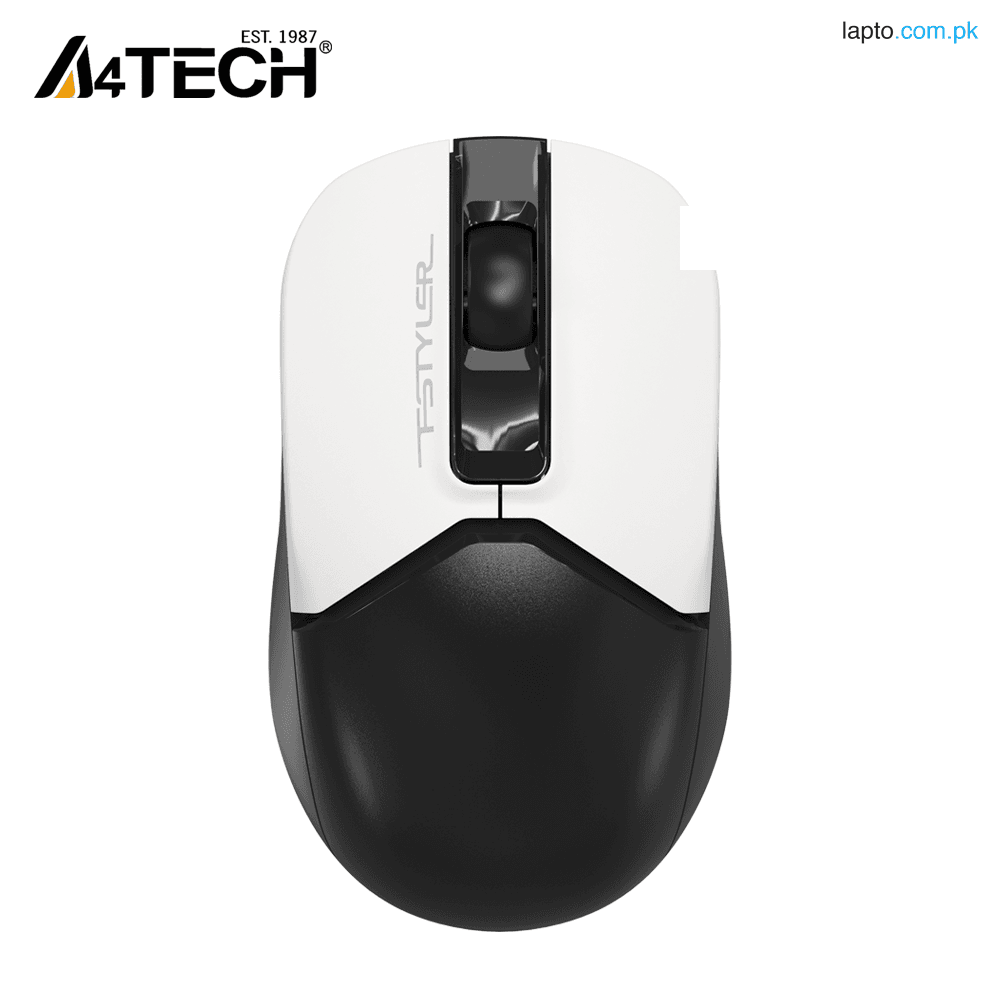 A4Tech FG12S FSTYLER 2.4G Wireless - 1200 DPI - Silent Clicks - 2.4G Wireless - New 'Panda' Colour (Black+White)