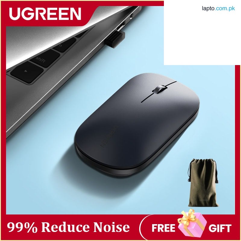 UGREEN Silent Wireless Mouse Adjustable 4000 DPI For MacBook Tablet Computer Laptop PC Mice 3cm Slim Quiet 2.4G Wireless Mouse