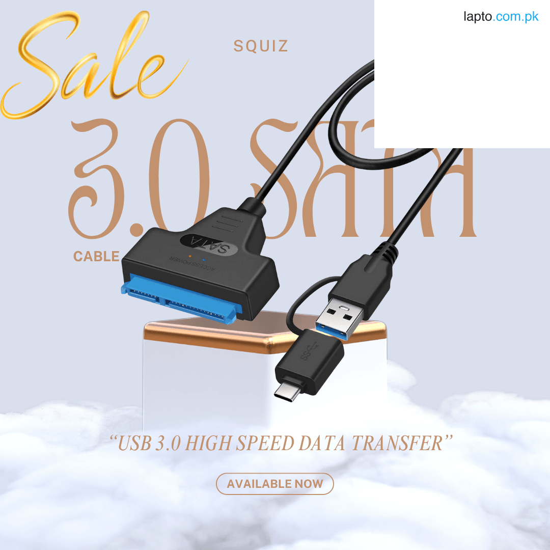 2-in-1 USB 3.0/USB-C to 2.5" SATA III Hard Drive Adapter Cable Converter.