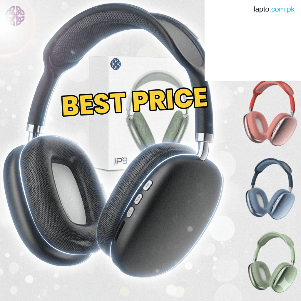 P9 Wireless Bluetooth Headphones with Mic – p47 Headphones Hi-Fi Sound, Noise Cancelling, Foldable Over-Ear – Best for Music, Gaming, Calls – Long Battery – Compatible with Android, iPhone – Best Wireless Headphones