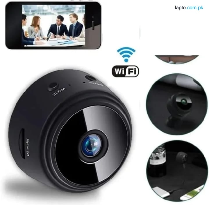 WiFi Mini Camera HD 1080p 2 Mega pixel Camera Lens Upto 128 GB Memory card supported Wireless Video Recorder Voice Recorder Security Monitoring Camera