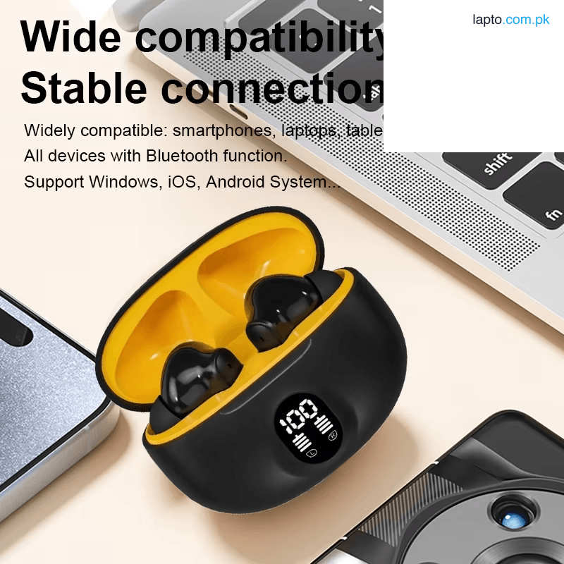 895B Wireless Bluetooth V5.4 Earbuds | TWS Gaming | Low-Latency | Deep Bass | LED Display | Play over 4 hours | Earbud battery capacity |Fast Charging Type-C | ANC Noise Cancellation | Compatible with iPhone & Android | Best Airpods Headphones