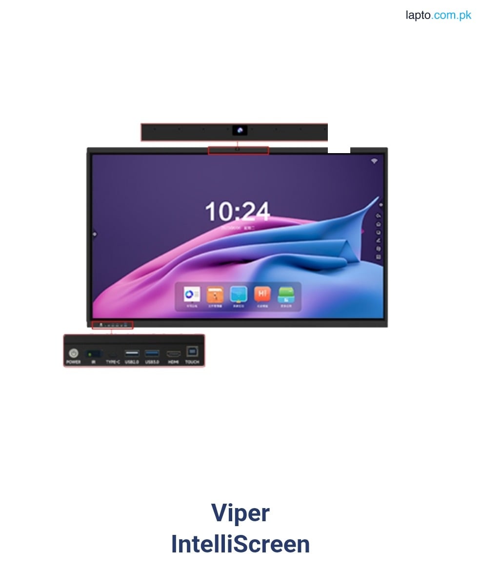 Viper IntelliScreen 4K Interactive Smart LED Panel – Android 14, Touch 30/40 Points, 8GB+128GB, HDMI/Type-C, AI Camera
