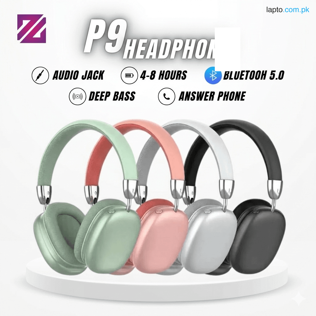 P9 Headphones for Toddler Boy Girl Teen Children w/Microphone for Phone/Laptop/HeadKids Headphones, Cat Ear Wireless Headphones, LED Light Up Bluetooth Over On Ear Pink phones gift for girls| beautiful head phone for girls Headphones for boys| Headphone