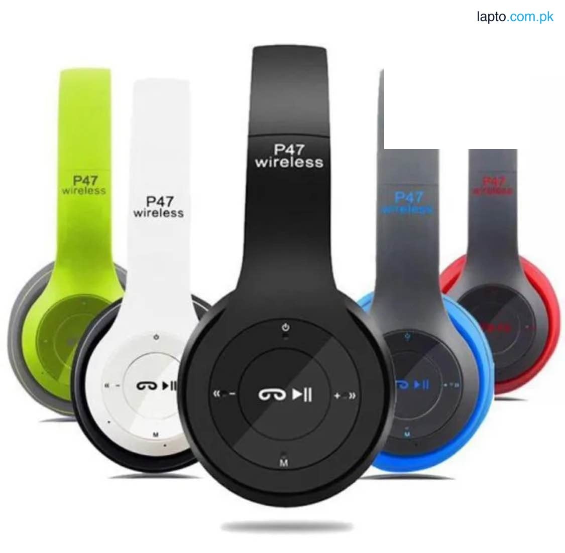 P47 Wireless Headphones Over Ear Super Bass 5.1, Volume Control, Bluetooth, Card Support SD, LED Lights, Compatible with Apple & Android, Built-in Microphone, FM Radio