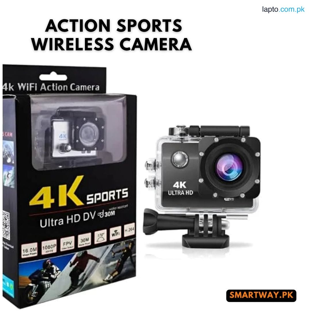 4K Action Sports Camera with WiFi Waterproof HD Adventure Cam for Outdoor, Travel, Biking & Extreme Sports BY Smartway