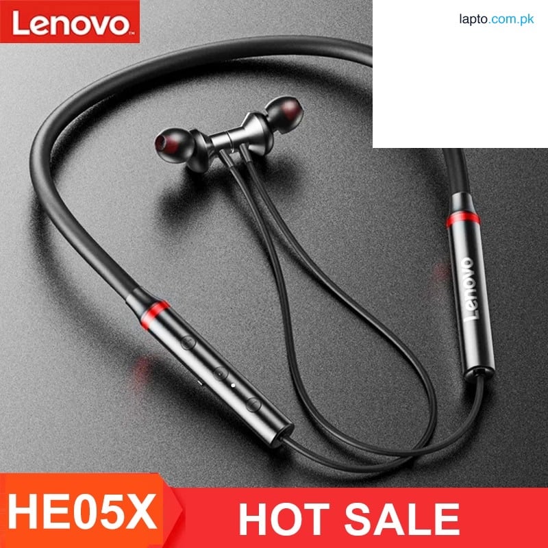 Lenovo HEO5 X Wireless Bluetooth 5.0 Sports Earphones Headset Neckband_Waterproof Neckband_Sports Neckband_Noice Cancellation in Calling_Magnetic Ear buds_Long Battery Timing UpTo 8 hours