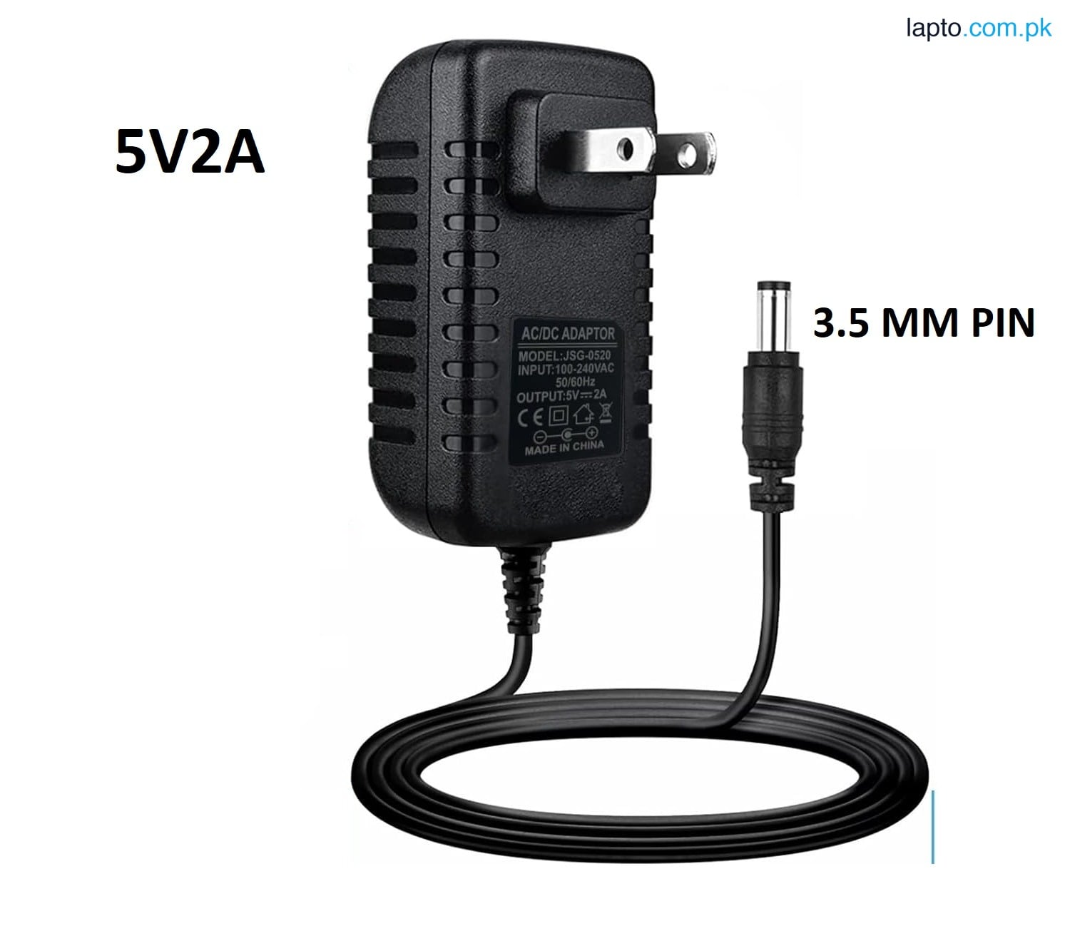 5V 2A Power Adapter, Dc 5V 3.5MM PIN Power Cord, Universal Power Adapter for Led Power Supply, CCTV Camera, BT Speaker, GPS, Webcam, Router - 2000mA Max