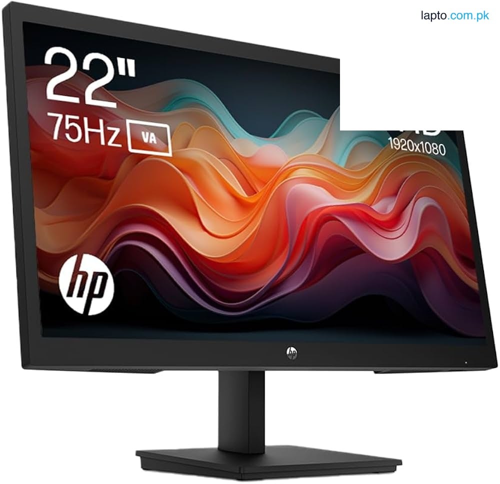 Daraz Like New - HP 22 Inch HDMI Led Monitor Full HD Resolution with Free Power Code and HDMI Cable