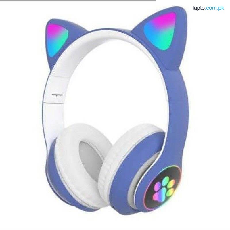 STN-28 Cat Ear Headphones – Wireless Bluetooth Headset with LED Lights & Mic – Kids & Adults