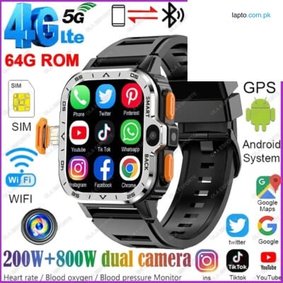 Special Edition [4G LTE SIM] Pgd Ultra Android 4GB+128B Play Store camera GPS WiFi Bluetooth Health Monitoring Phone Call Smart Android Watch