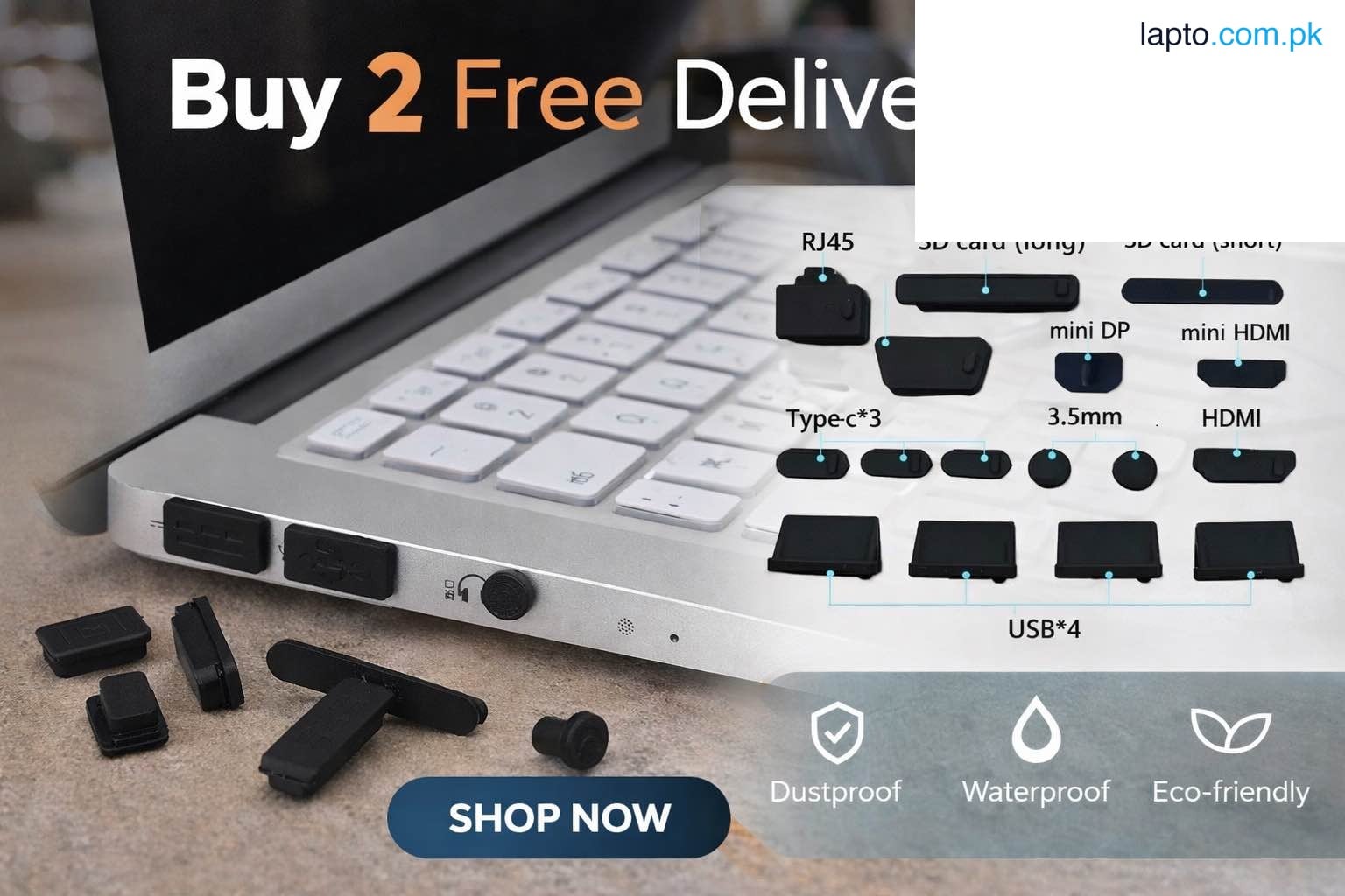 16- Piece Silicone Dust Plugs for Laptop Ports | Dust-Proof & Eco-Friendly & Waterproof